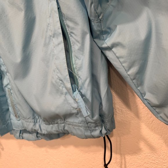 Athletic Works Rain Jacket Blue Nylon Hooded Lightweight Womens Size Med (8-10) - Picture 12 of 12